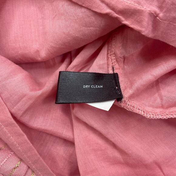 Boston Proper Dress Womens Large Pink Gold Striped Beaded Silver Fringe Low Back - Picture 7 of 15